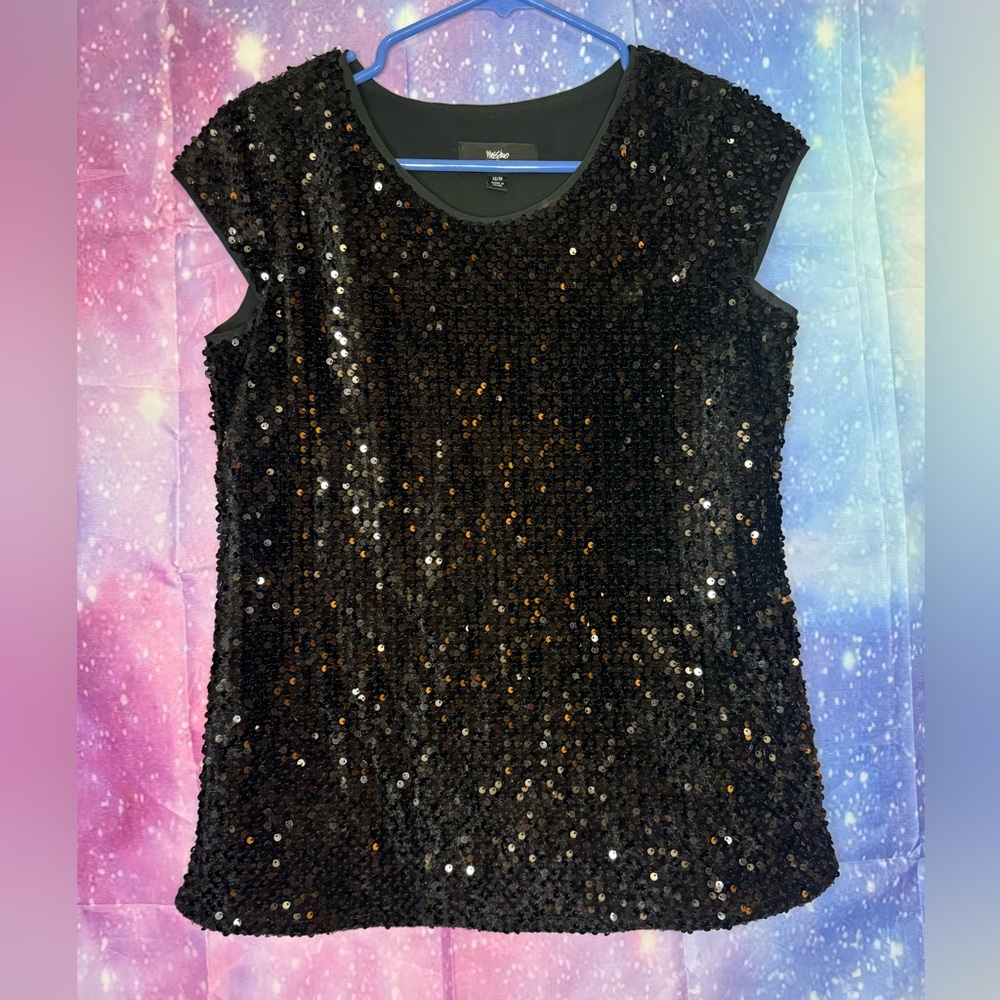 Mossimo black sequin shirt 🛍
